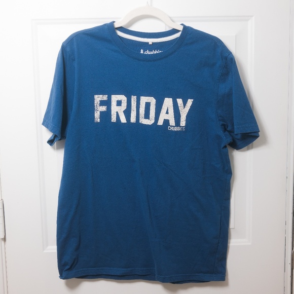 Chubbies Brand Blue “Friday” Tshirt Size Large Tee Shirt - Picture 1 of 3
